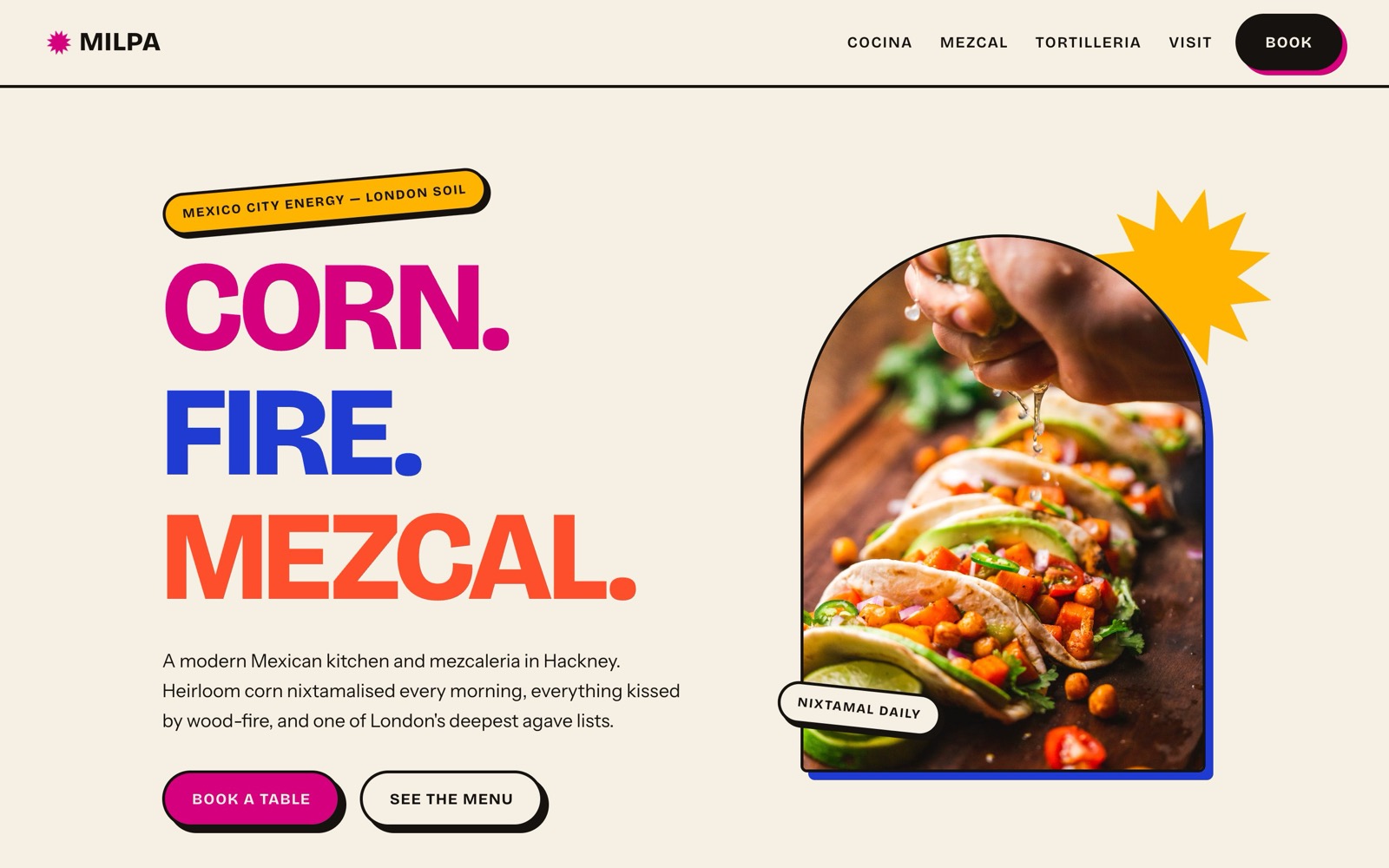 MILPA website concept
