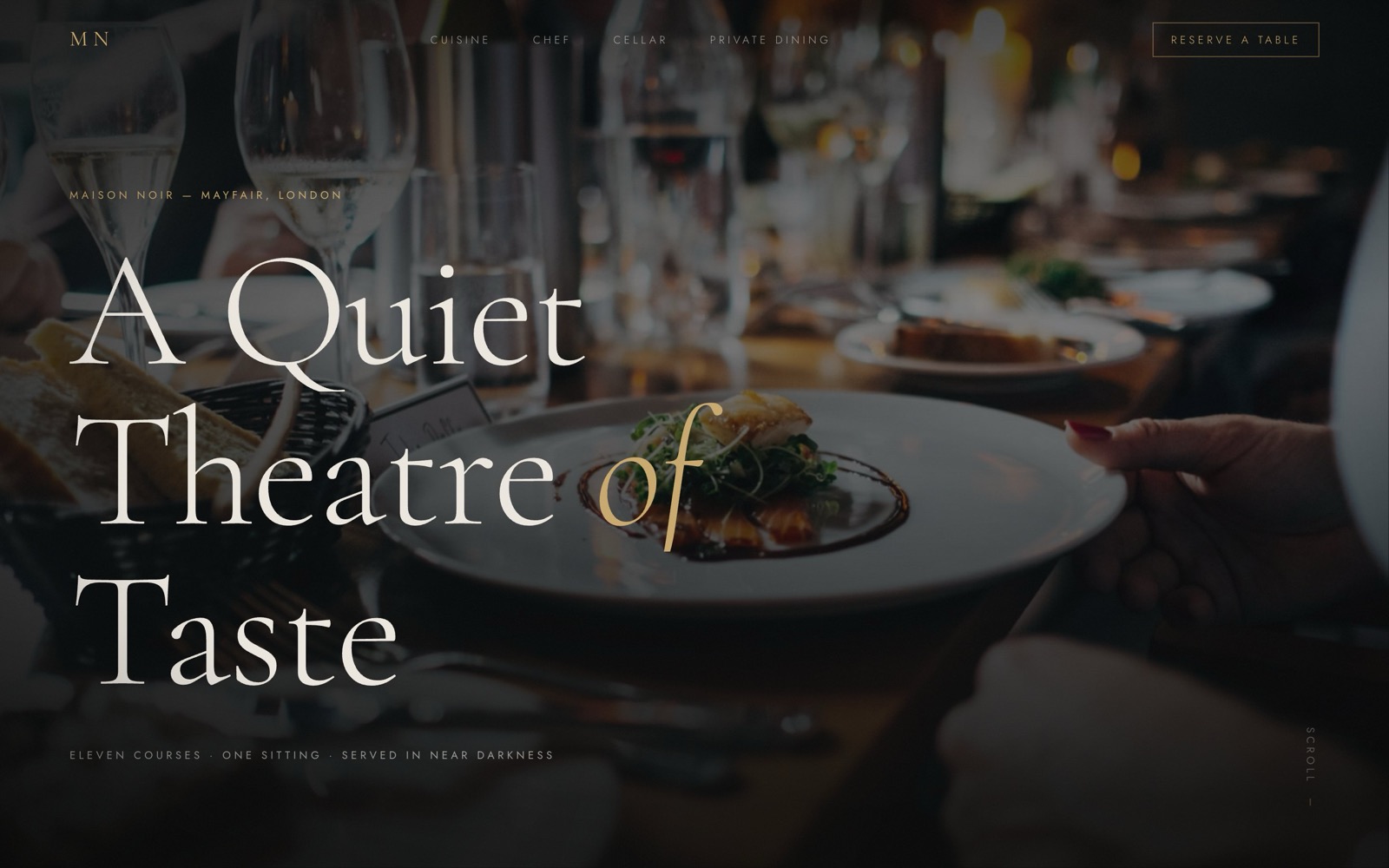 Maison Noir website concept