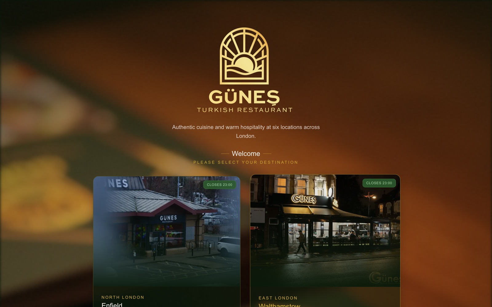 Güneş restaurant group website